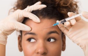 young woman getting botox