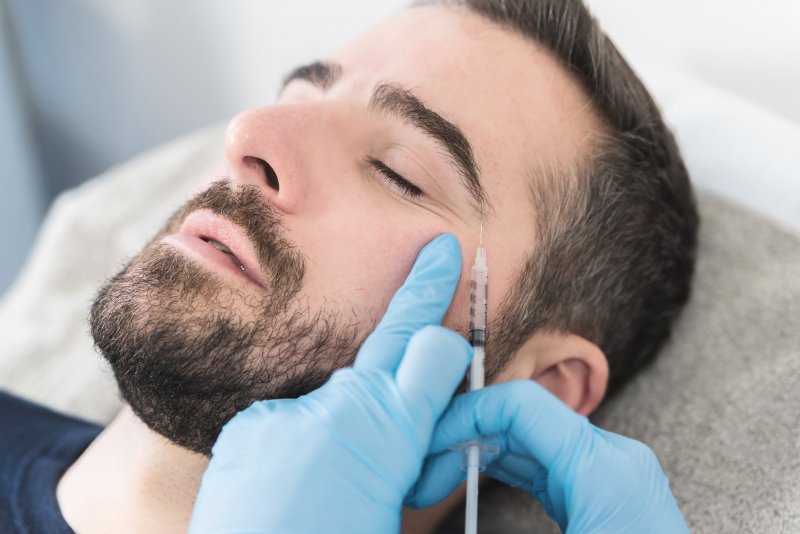 man receiving Botox