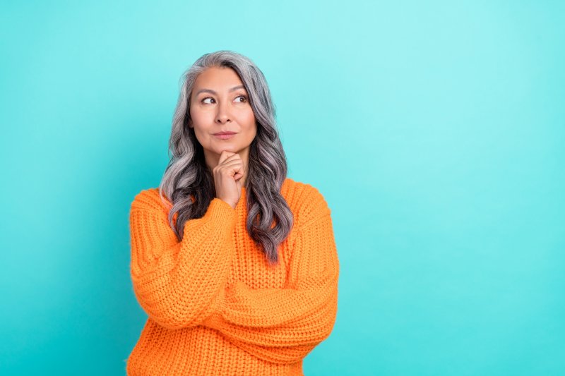 Woman questioning expression